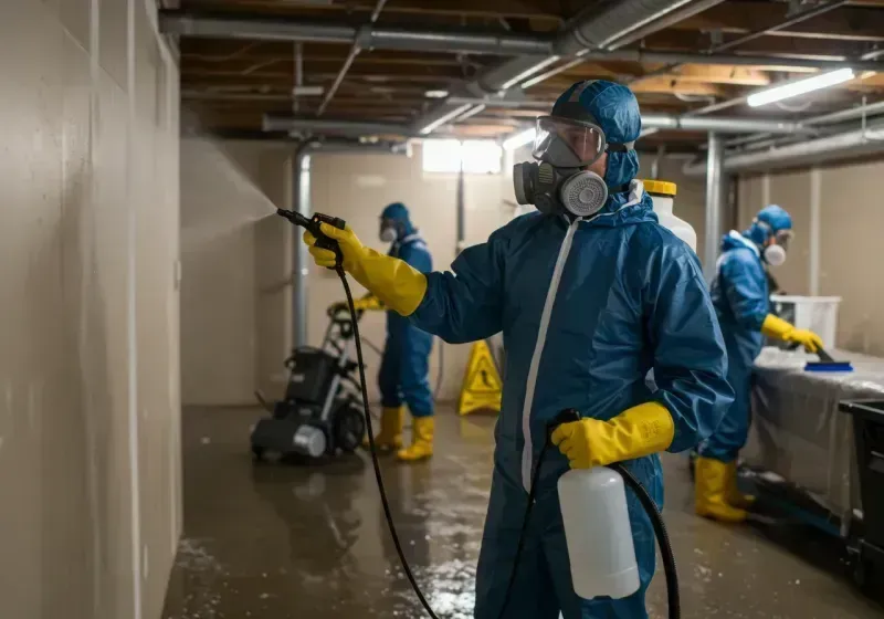 Basement Sanitization and Antimicrobial Treatment process in Sunset, LA